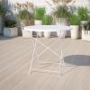 Flash Furniture Oia Commercial Grade 30″ Round Black Indoor-Outdoor Steel Folding Patio Table(White)