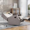 Flash Furniture Omma Swivel Glider Rocking Recliner, Manual Wingback Recliner with 360 Degree Swivel, for Living Room, Bedroom, or Nursery, Upholstered, Cream(Light Gray)
