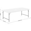Flash Furniture Paige 4.93′ Classroom Activity Table for School and Home, Heavy-Duty Rectangular Plastic Activity Table for Kids, White(Granite White)