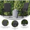 Flash Furniture Paladin Navy Outdoor Folding Patio Sling Chair with Black Frame (2 Pack)(Black)