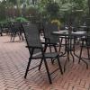 Flash Furniture Paladin Navy Outdoor Folding Patio Sling Chair with Black Frame (2 Pack)(Black)