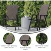 Flash Furniture Paladin Navy Outdoor Folding Patio Sling Chair with Black Frame (2 Pack)(Brown)