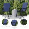 Flash Furniture Paladin Navy Outdoor Folding Patio Sling Chair with Black Frame (2 Pack)(Navy)