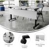 Flash Furniture Palmer Commercial Nesting Flip Training Table, Heavy-Duty Steel Frame and T-Legs, Modesty Panel, 1″ Thick Tabletop, 60″ x 24″, White Top/Black Frame(Gray Top/Black Frame)