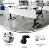 Flash Furniture Palmer Commercial Nesting Flip Training Table, Heavy-Duty Steel Frame and T-Legs, Modesty Panel, 1″ Thick Tabletop, 60″ x 24″, White Top/Black Frame(White Top/Black Frame)