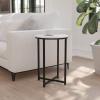 Flash Furniture Pearl 23.75” Square Adjustable Height White Wood Swivel Top Table (Adjustable Range 33” – 40.5”)(White Marble Top/Matte Black Frame)