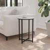 Flash Furniture Pearl 23.75” Square Adjustable Height White Wood Swivel Top Table (Adjustable Range 33” – 40.5”)(White Top/Matte Black Frame)