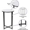 Flash Furniture Pearl 23.75” Square Adjustable Height White Wood Swivel Top Table (Adjustable Range 33” – 40.5”)(White Top/Matte Black Frame)