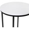Flash Furniture Pearl 23.75” Square Adjustable Height White Wood Swivel Top Table (Adjustable Range 33” – 40.5”)(White Top/Matte Black Frame)