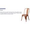Flash Furniture Perry Commercial Grade Black-Antique Gold Metal Indoor-Outdoor Stackable Chair(Copper)