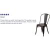 Flash Furniture Perry Commercial Grade Black-Antique Gold Metal Indoor-Outdoor Stackable Chair(Distressed Copper)