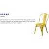 Flash Furniture Perry Commercial Grade Black-Antique Gold Metal Indoor-Outdoor Stackable Chair(Distressed Yellow)