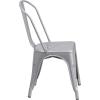 Flash Furniture Perry Commercial Grade Black-Antique Gold Metal Indoor-Outdoor Stackable Chair(Silver)