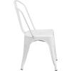Flash Furniture Perry Commercial Grade Black-Antique Gold Metal Indoor-Outdoor Stackable Chair(White)