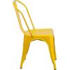 Flash Furniture Perry Commercial Grade Black-Antique Gold Metal Indoor-Outdoor Stackable Chair(Yellow)