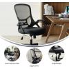 Flash Furniture Porter High Back Black Mesh Ergonomic Swivel Office Chair with Black Frame and Flip-up Arms(Dark Gray)