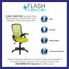 Flash Furniture Porter High Back Black Mesh Ergonomic Swivel Office Chair with Black Frame and Flip-up Arms(Green)