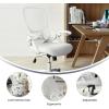 Flash Furniture Porter High Back Black Mesh Ergonomic Swivel Office Chair with Black Frame and Flip-up Arms(White)