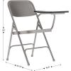 Flash Furniture Ralph Premium Steel Folding Chair with Left Handed Tablet Arm(Set of 1)