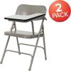 Flash Furniture Ralph Premium Steel Folding Chair with Left Handed Tablet Arm(Set of 2)