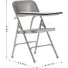 Flash Furniture Ralph Premium Steel Folding Chair with Right Handed Tablet Arm(Set of 1)