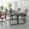 Flash Furniture Redmond Conference Table with U-Frame Base, Commercial Water and Scratch Resistant Laminate Finish, PVC Edge, Heavy Duty Steel Frame, 60×24, Gray Oak(Gray Oak)