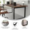 Flash Furniture Redmond Conference Table with U-Frame Base, Commercial Water and Scratch Resistant Laminate Finish, PVC Edge, Heavy Duty Steel Frame, 72×36, Walnut(Walnut)