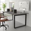 Flash Furniture Redmond Conference Table with U-Frame Base, Commercial Water and Scratch Resistant Laminate Finish, PVC Edge, Heavy Duty Steel Frame, 72×36, Walnut(Gray Oak)
