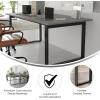 Flash Furniture Redmond Conference Table with U-Frame Base, Commercial Water and Scratch Resistant Laminate Finish, PVC Edge, Heavy Duty Steel Frame, 72×36, Walnut(Gray Oak)