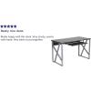 Flash Furniture Salvador Black Computer Desk with Pull-Out Keyboard Tray and Cross-Brace Frame