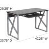 Flash Furniture Salvador Black Computer Desk with Pull-Out Keyboard Tray and Cross-Brace Frame