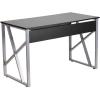 Flash Furniture Salvador Black Computer Desk with Pull-Out Keyboard Tray and Cross-Brace Frame