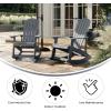 Flash Furniture Savannah Poly Resin Wood Adirondack Rocking Chair – All Weather Yellow Polystyrene – Stainless Steel Hardware(Grey)