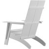 Flash Furniture Sawyer Modern Commercial 2-Slat Back Adirondack Chair – Navy Blue Commercial All-Weather Poly Resin Lounge Chair(White)