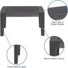 Flash Furniture Seneca Dark Gray Faux Rattan Coffee Table