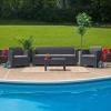 Flash Furniture Seneca Dark Gray Faux Rattan Coffee Table