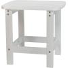 Flash Furniture Set of 2 Adirondack Rocking Chairs and Adirondack Side Table – Poly Resin Wood Look – White – All Weather – Indoor/Outdoor