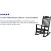 Flash Furniture Set of 2 Winston All-Weather Rocking Chair in Red Faux Wood(Black)