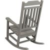 Flash Furniture Set of 2 Winston All-Weather Rocking Chair in Red Faux Wood(Grey)