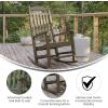Flash Furniture Set of 2 Winston All-Weather Rocking Chair in Red Faux Wood(Mahogany)