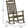 Flash Furniture Set of 2 Winston All-Weather Rocking Chair in Red Faux Wood(Mahogany)