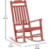 Flash Furniture Set of 2 Winston All-Weather Rocking Chair in Red Faux Wood(Red)