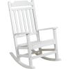 Flash Furniture Set of 2 Winston All-Weather Rocking Chair in Red Faux Wood(White)