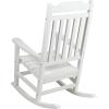 Flash Furniture Set of 2 Winston All-Weather Rocking Chair in Red Faux Wood(White)