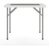 Flash Furniture Silas 34.5″ Square Folding Card Table with Felt Green Surface and Cup Holders, Portable Folding Game Table for 4 Players, White/Green(White Top/Gray Felt Surface)