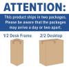 Flash Furniture Tanner Electric Height Adjustable Standing Desk – Table Top 48″ Wide – 24″ Deep (Mahogany)(Mahogany)