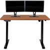 Flash Furniture Tanner Electric Height Adjustable Standing Desk – Table Top 48″ Wide – 24″ Deep (Mahogany)(Mahogany)