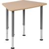 Flash Furniture Triangular Natural Collaborative Student Desk (Adjustable from 22.3″ to 34″) – Home and Classroom(Hexagon)
