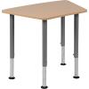 Flash Furniture Triangular Natural Collaborative Student Desk (Adjustable from 22.3″ to 34″) – Home and Classroom(Hexagon)
