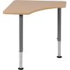 Flash Furniture Triangular Natural Collaborative Student Desk (Adjustable from 22.3″ to 34″) – Home and Classroom(Triangular)
